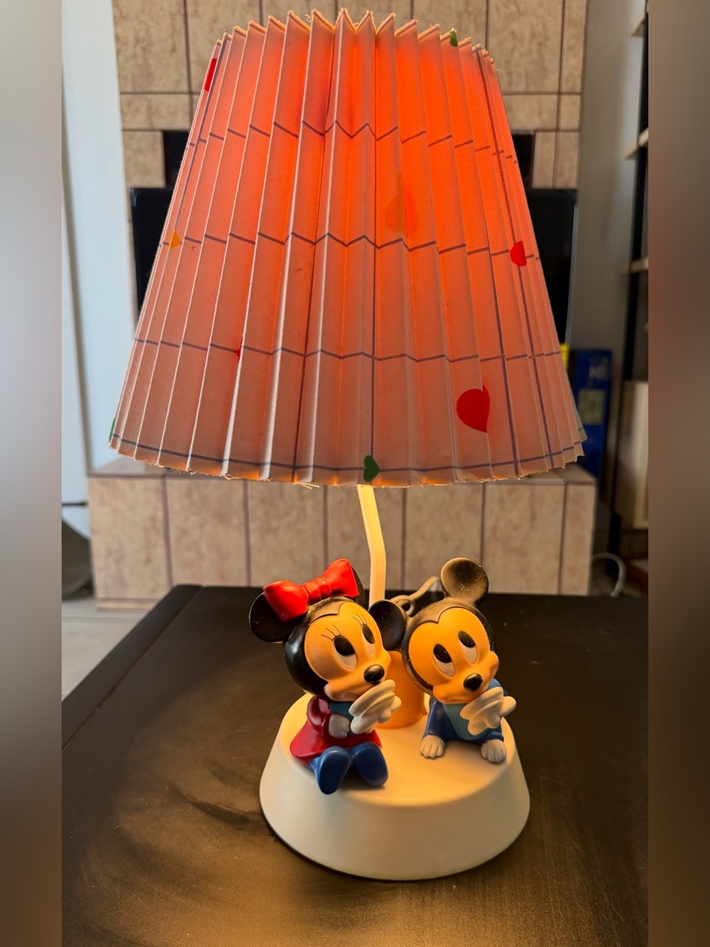 Vintage 1984 Walt Disney Baby Mickey & Minni Mouse Nursery Lamp Night Light